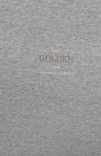 Футболка изо льна и хлопка BRUNELLO CUCINELLI, арт. BW835T148A, фото 3