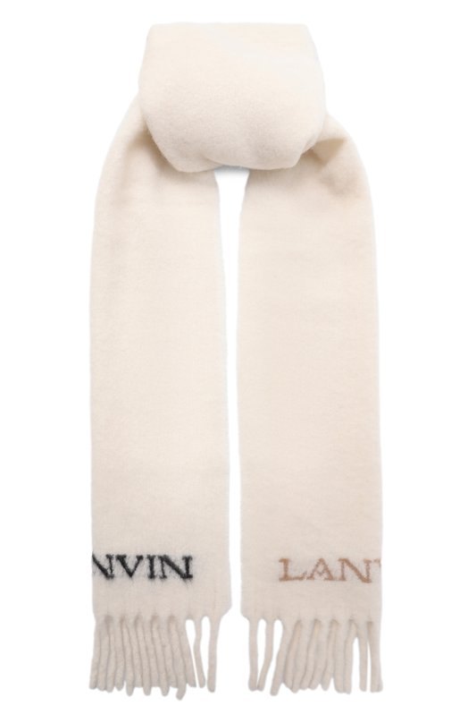 Шерстяной шарф Lanvin 710003814 Кремовый 710003814