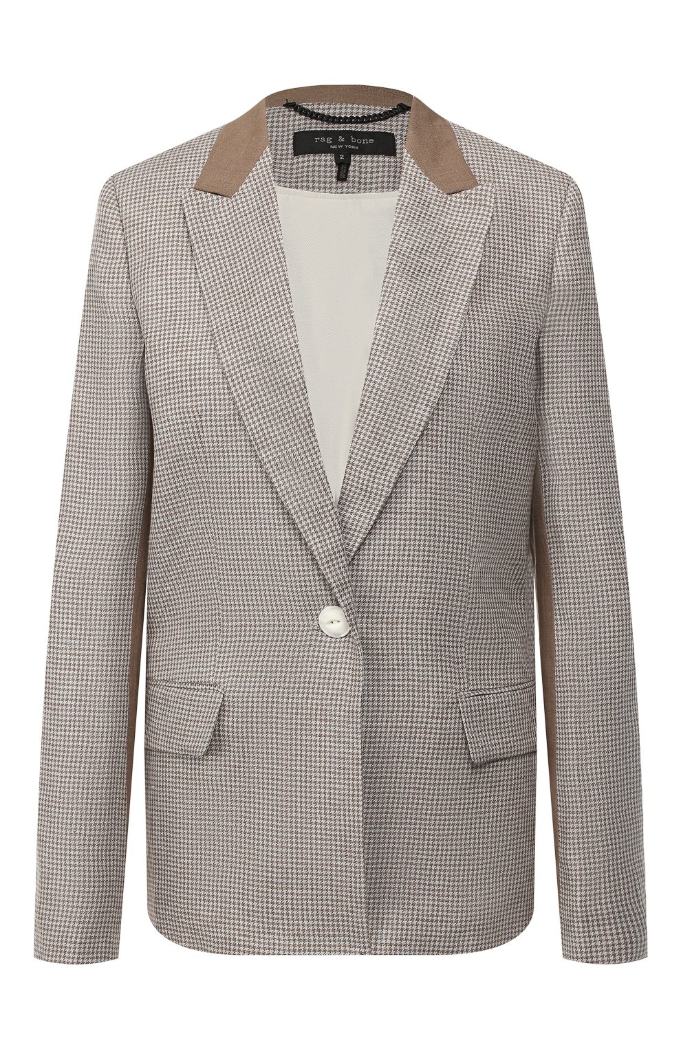 Льняной жакет RAG AND BONE хаки цвета по цене 74350 руб., арт. W29440536, фото 1 Льняной жакет RAG AND BONE, арт. W29440536, фото 1