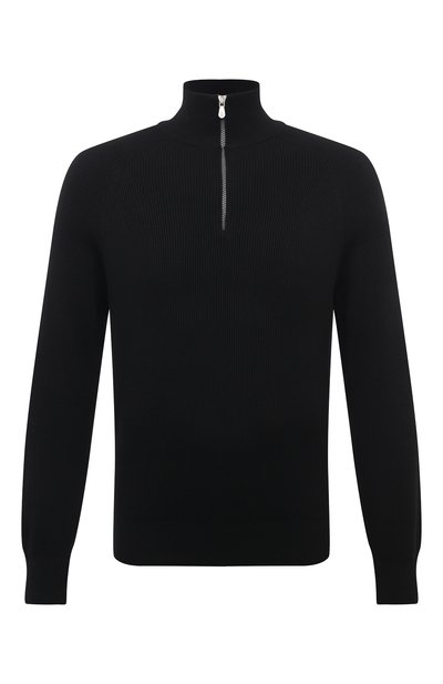 Хлопковый джемпер BRUNELLO CUCINELLI черного цвета по цене 110000 руб., арт. M2900B2021, фото 1 Хлопковый джемпер BRUNELLO CUCINELLI, арт. M2900B2021, фото 1