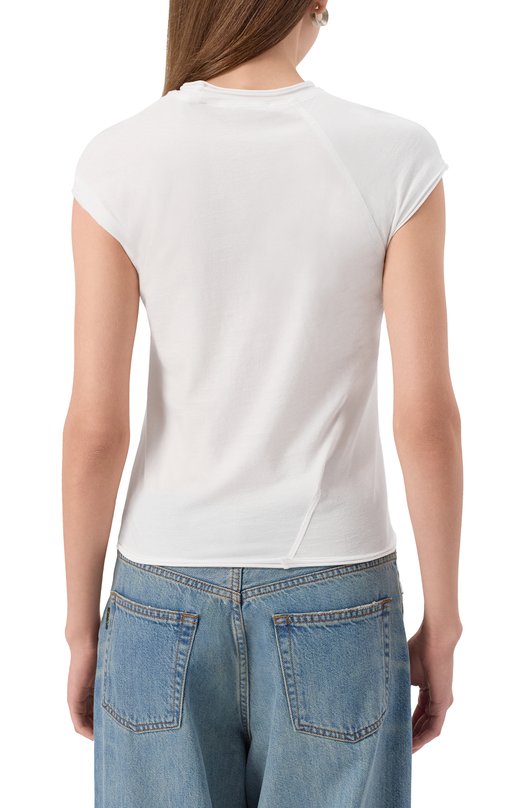 Хлопковая футболка Helmut Lang P05HW504 Белый  P05HW504 Фото 4