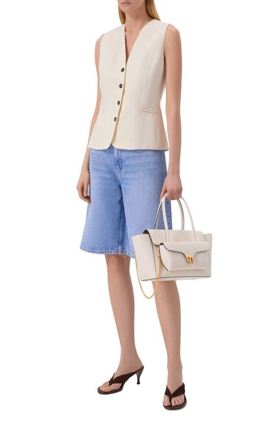 Сумка double beat medium COCCINELLE кремового цвета по цене 47250 руб., арт. E1 T8A 18 02 01, фото 3 Сумка double beat medium COCCINELLE, арт. E1 T8A 18 02 01, фото 3