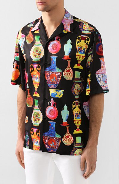 Рубашка VERSACE разноцветного цвета по цене 105500 руб., арт. A85919/A233880, фото 3 Рубашка VERSACE, арт. A85919/A233880, фото 3