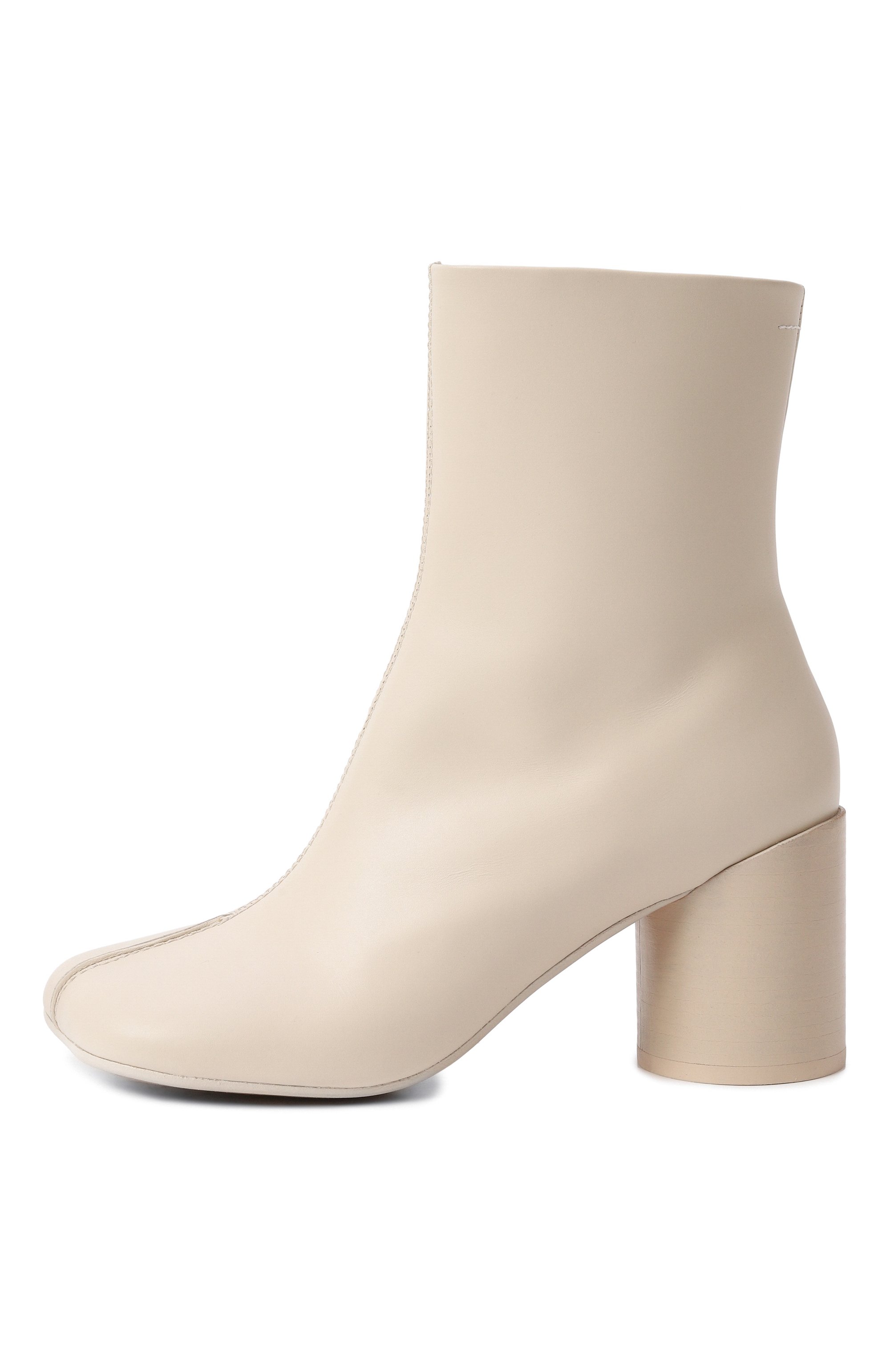 Кожаные ботильоны stitch-out MM6 кремового цвета по цене 61550 руб., арт. S59WU0249/P5000, фото 4 Кожаные ботильоны stitch-out MM6, арт. S59WU0249/P5000, фото 4