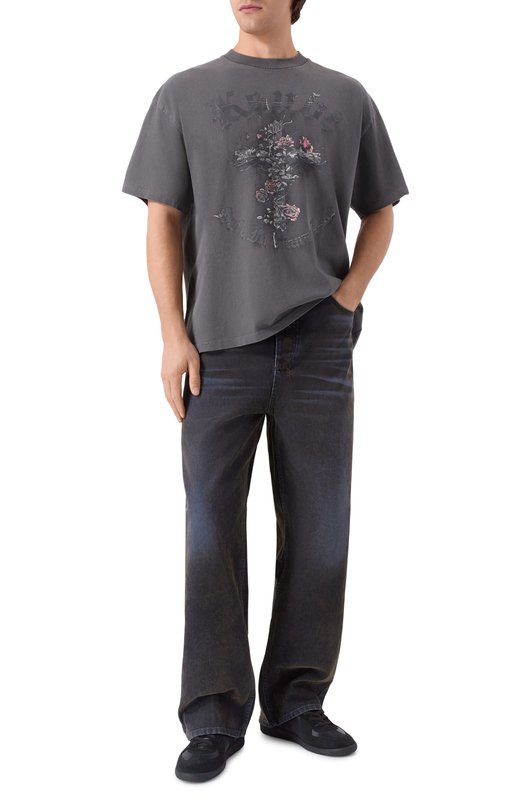 Хлопковая футболка Ksubi MFA25TE016 Серый  MFA25TE016 Фото 2