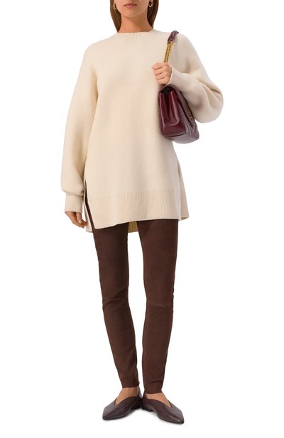 Замшевые легинсы KITON коричневого цвета по цене 410500 руб., арт. D58173K0556F01, фото 2 Замшевые легинсы KITON, арт. D58173K0556F01, фото 2