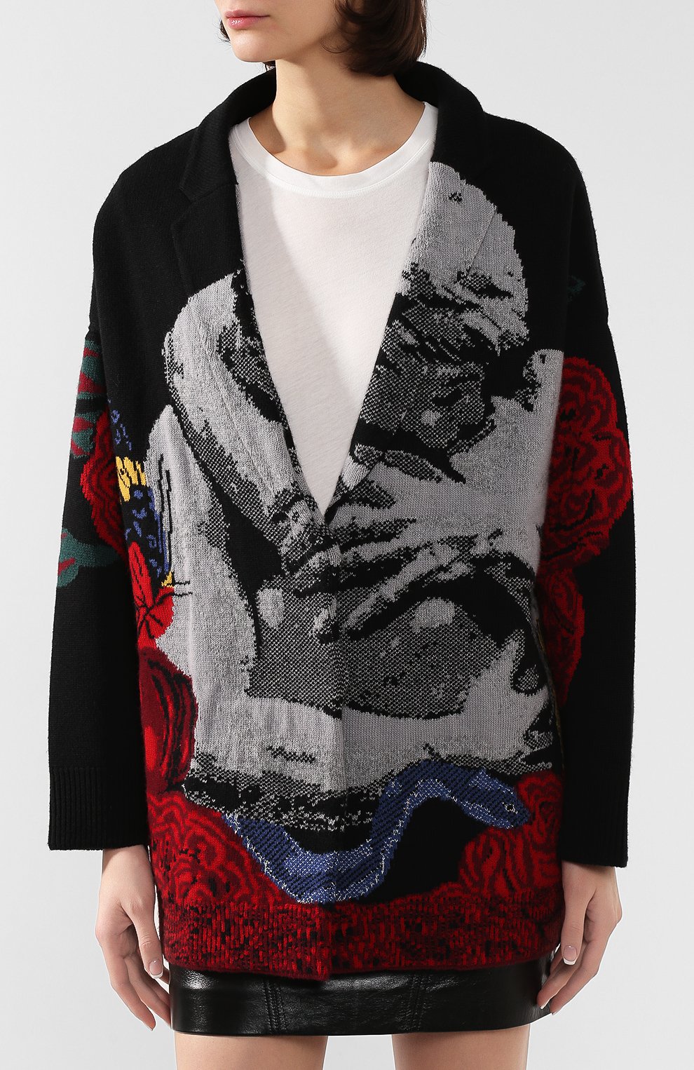 Кардиган из смеси шерсти и кашемира VALENTINO, арт. SB0KV1J94YR, фото 3