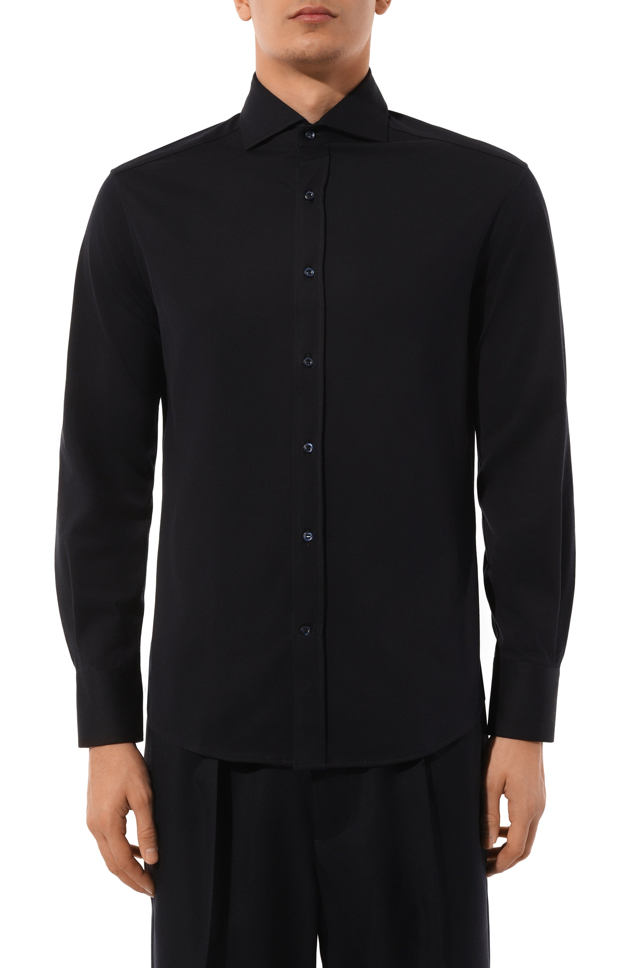 Хлопковая рубашка BRUNELLO CUCINELLI, арт. M0B136686, фото 3