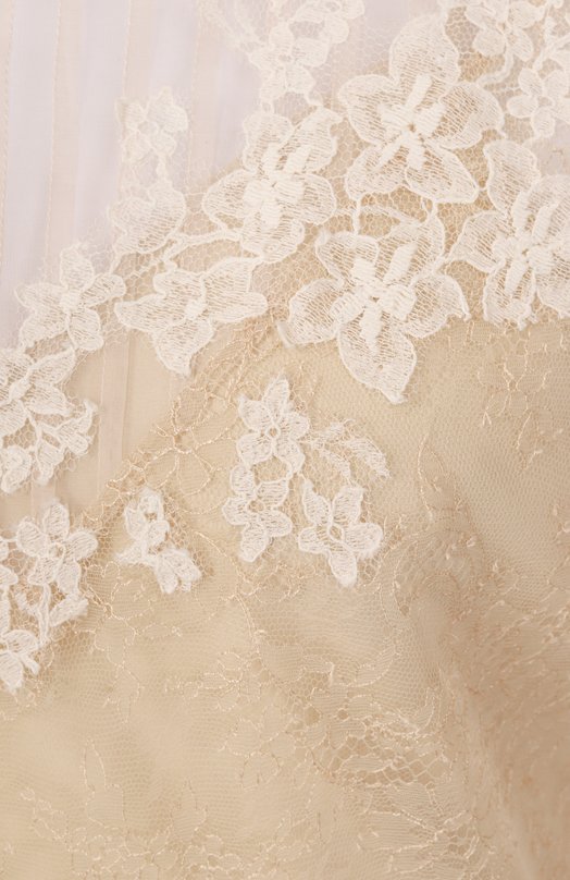 Шелковый топ Valentino 6B3AEAF0928 Кремовый  6B3AEAF0928 Фото 6