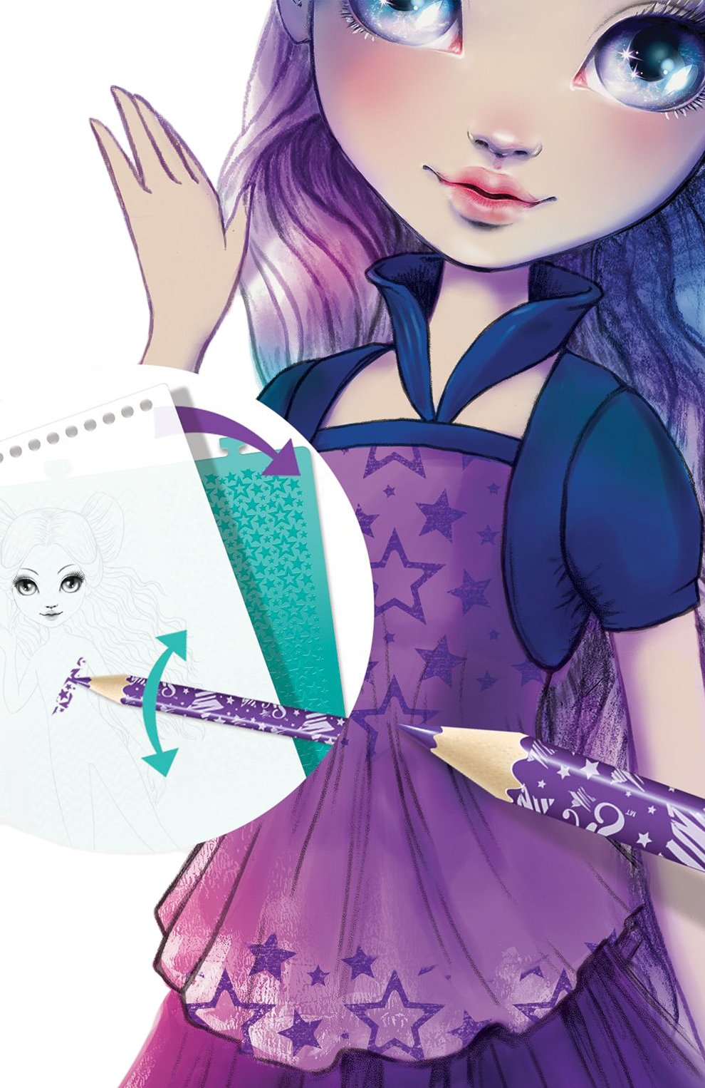 Набор для раскрашивания неоновый скетчбук nebulia PAREMO, арт. 11101_NSDA, фото 3