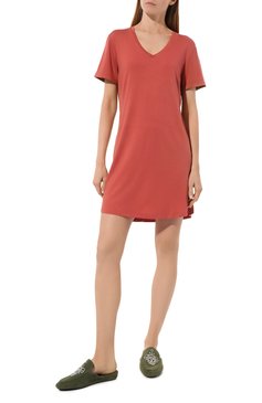 Женская сорочка DEREK ROSE красного цвета, арт. 1211-LARA001 | Фото 2 (Материал внешний: Синтетический материал; Материал сплава: Проставлено; Нос: Не проставлено)