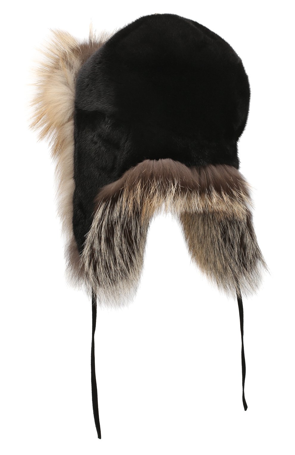 Шапка-ушанка из меха норки и лисы FURLAND, арт. 0090909810203300000, фото 2