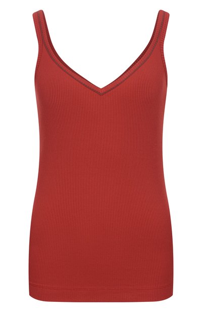 Женский хлопковый топ BRUNELLO CUCINELLI, арт. MG902FP122