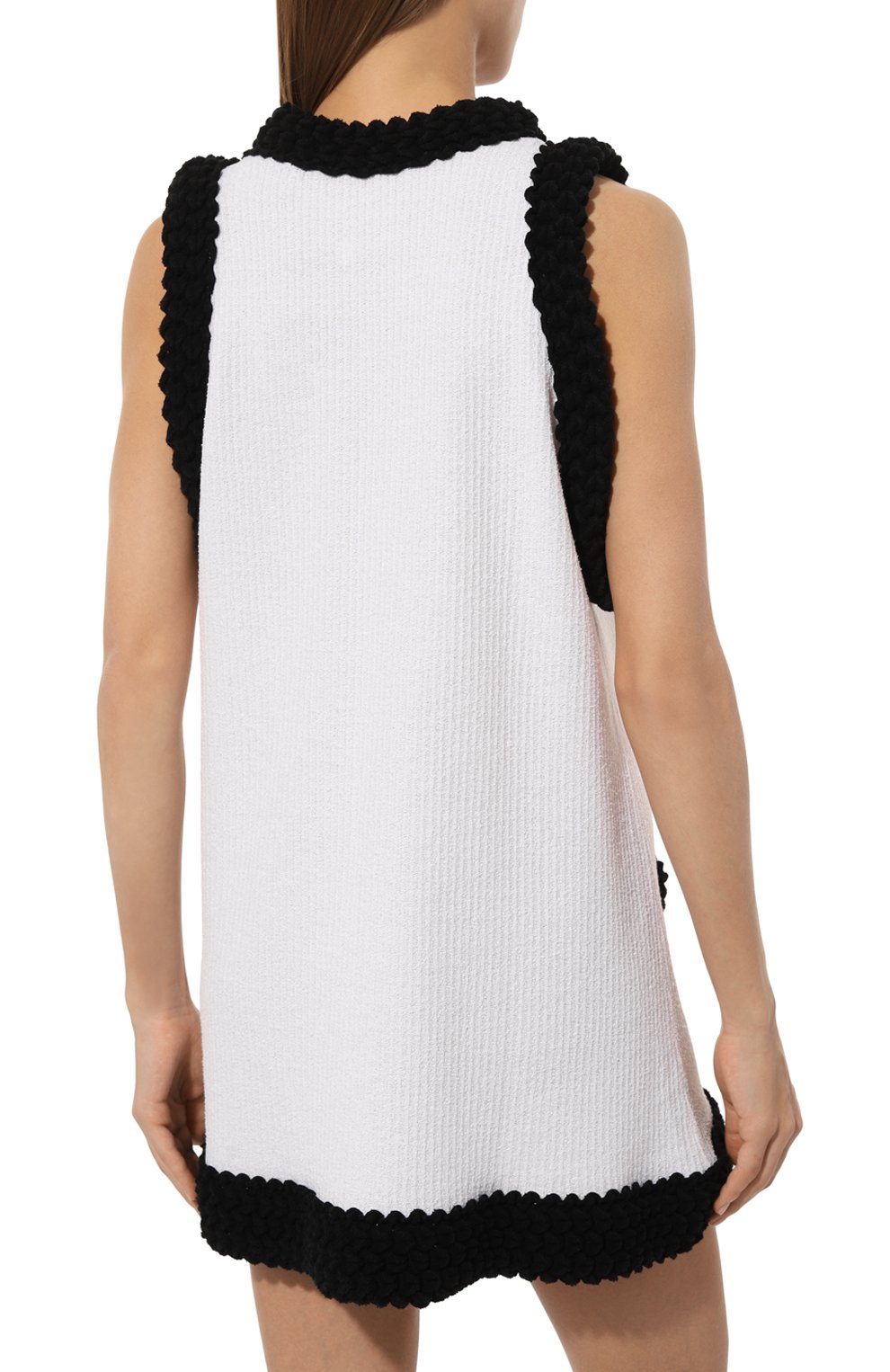 Платье из хлопка и вискозы AND THE BRAND черно-белого цвета по цене 63280 руб., арт. S24-D026-1404-1090, фото 4 Платье из хлопка и вискозы AND THE BRAND, арт. S24-D026-1404-1090, фото 4