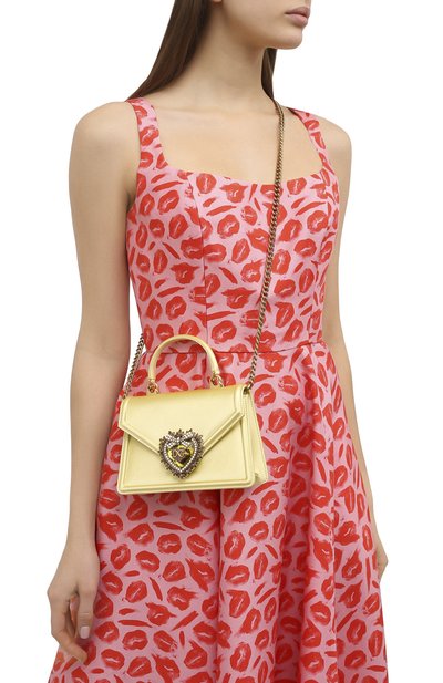 Сумка devotion DOLCE & GABBANA желтого цвета по цене 176000 руб., арт. BB6711/AW132, фото 5 Сумка devotion DOLCE & GABBANA, арт. BB6711/AW132, фото 5