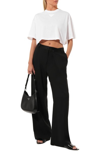 Хлопковая футболка PRADA, арт. 3560A-1Y98-F0009-212, фото 2