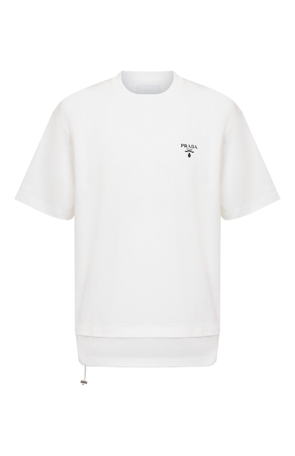 Хлопковая футболка PRADA, арт. UJN742-1YYA-F0N40-202, фото 1