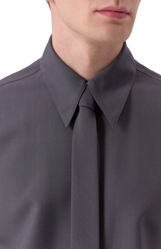 Шерстяная рубашка Jil Sander J22DL0321-J40249 Серый  J22DL0321-J40249 Фото 5