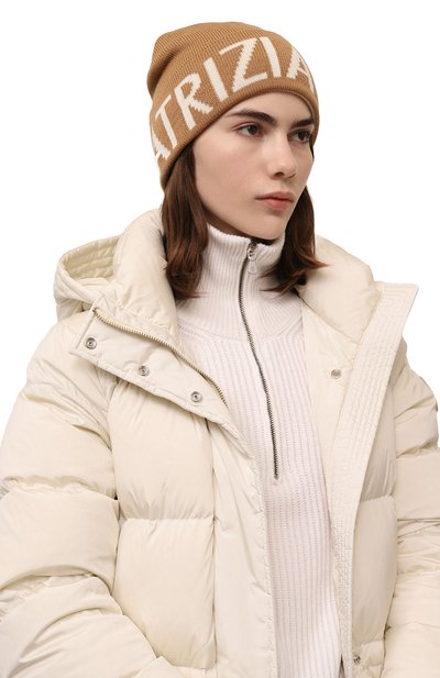 Шапка PATRIZIA PEPE бежевого цвета по цене 11200 руб., арт. 8F0454_A6B2, фото 2 Шапка PATRIZIA PEPE, арт. 8F0454_A6B2, фото 2