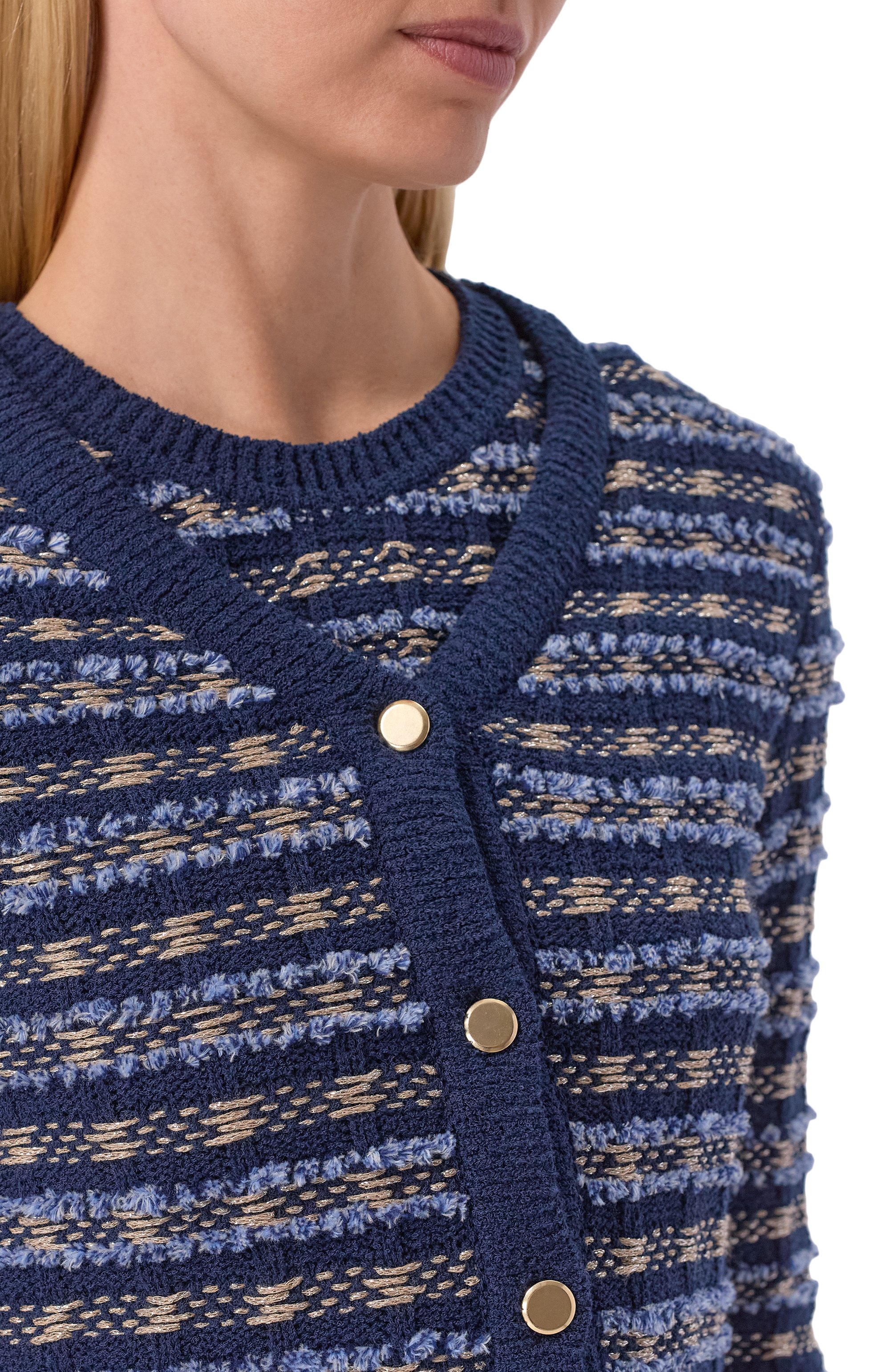 Кардиган из хлопка и вискозы MVST синего цвета по цене 182000 руб., арт. M26.2PW.K218/Y004, фото 5 Кардиган из хлопка и вискозы MVST, арт. M26.2PW.K218/Y004, фото 5