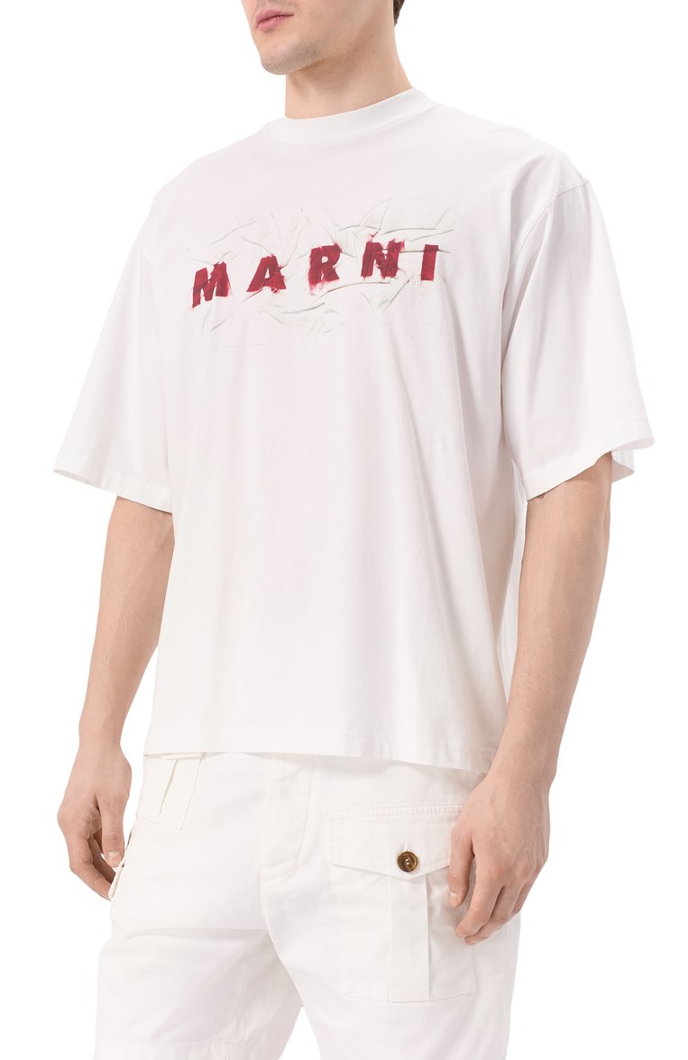 Хлопковая футболка MARNI, арт. HUMU0223PV/USCW95, фото 1