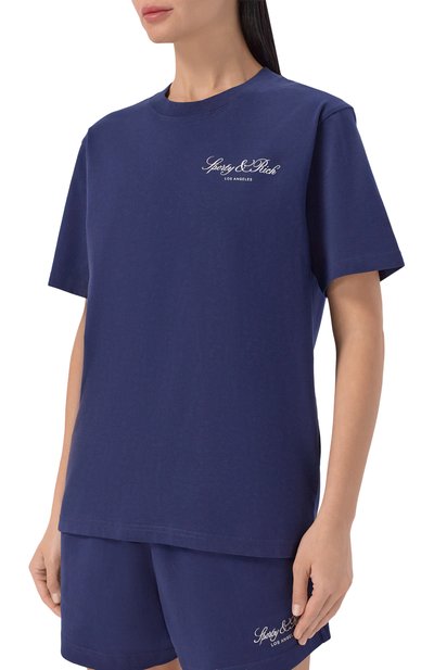 Хлопковая футболка SPORTY AND RICH, арт. T011976269BL106, фото 3