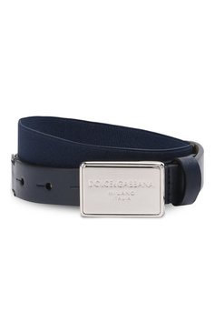 Детский ремень DOLCE & GABBANA темно-синего цвета, арт. EC0047/AS003 | Фото 1 (Материал: Кожа, Текстиль, Синтетический материал, Натуральная кожа; Статус проверки: Проверено, Проверена категория; Нос: Не проставлено; Материал сплава: Проставлено, Проверено)