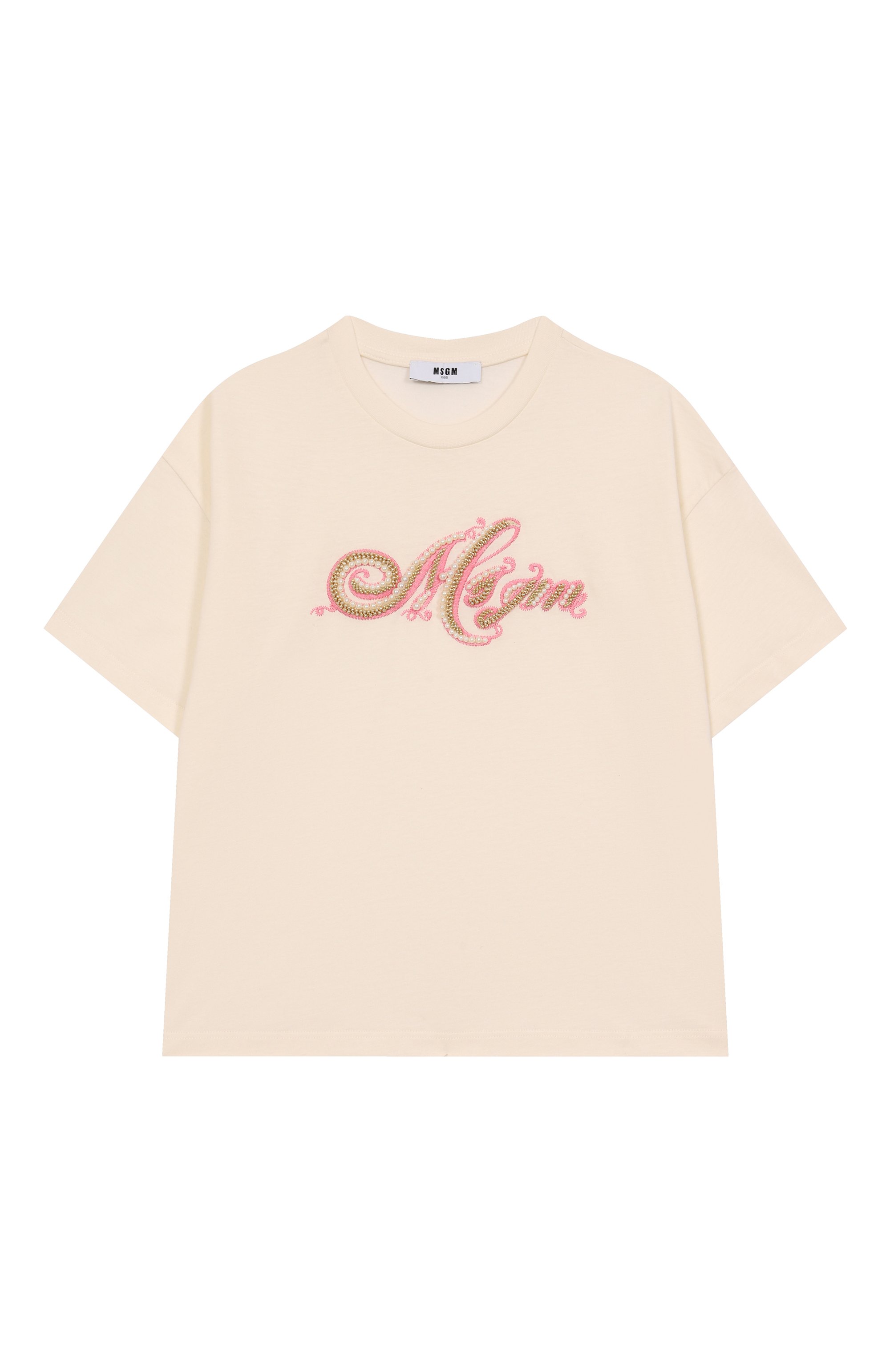 Хлопковая футболка MSGM KIDS, арт. F5MSJGTH153, фото 1