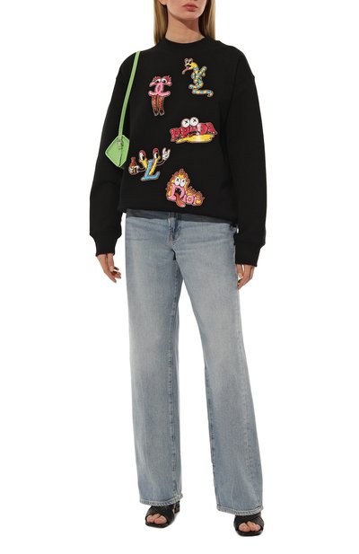 Хлопковый свитшот DOMREBEL черного цвета по цене 31150 руб., арт. LUXURY/SWEATSHIRT, фото 2 Хлопковый свитшот DOMREBEL, арт. LUXURY/SWEATSHIRT, фото 2