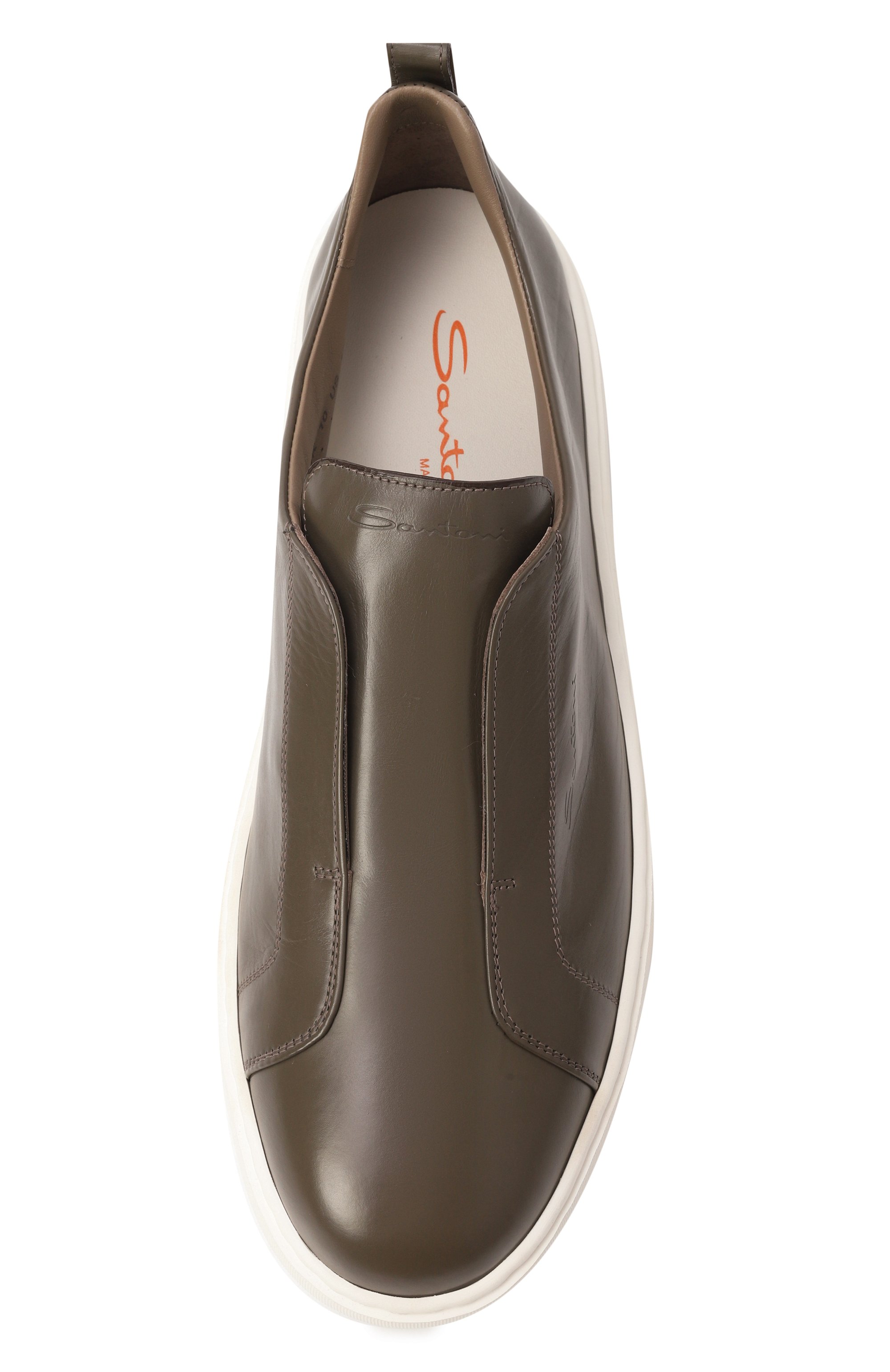 Кожаные кеды cleanic SANTONI, арт. MBCG21995BARTMVI, фото 6