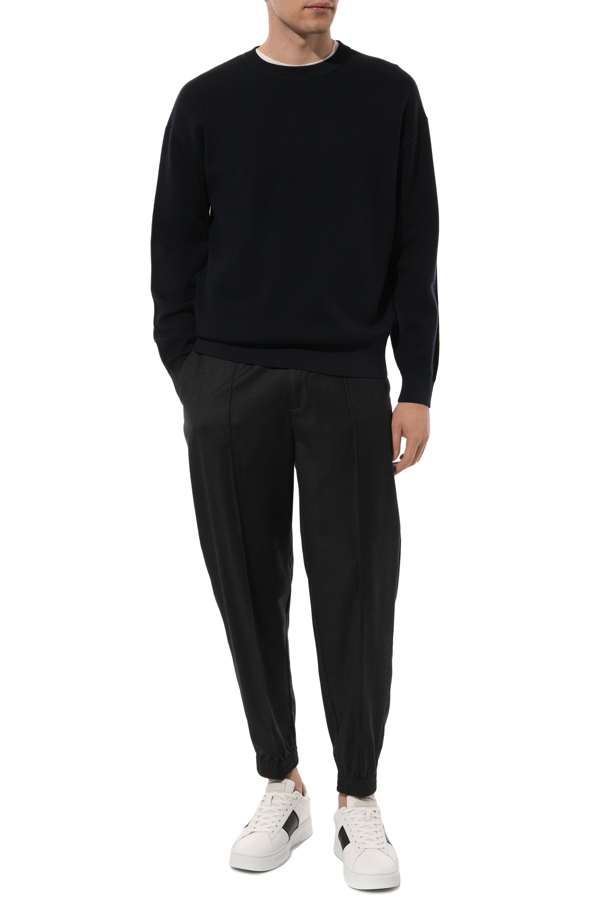 Джоггеры из шерсти и вискозы EMPORIO ARMANI, арт. 6D1PE9/1NVCZ, фото 2