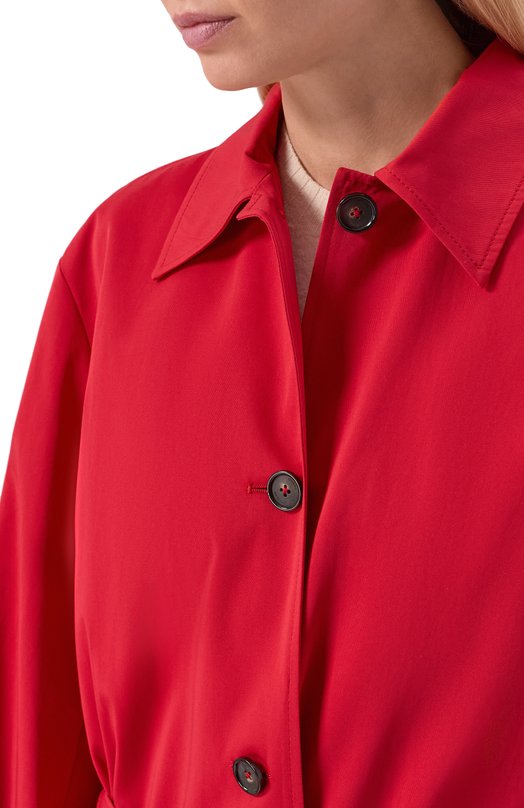 Хлопковый плащ TOTEME 261-WR00307-FB0490 Красный  261-WR00307-FB0490 Фото 5