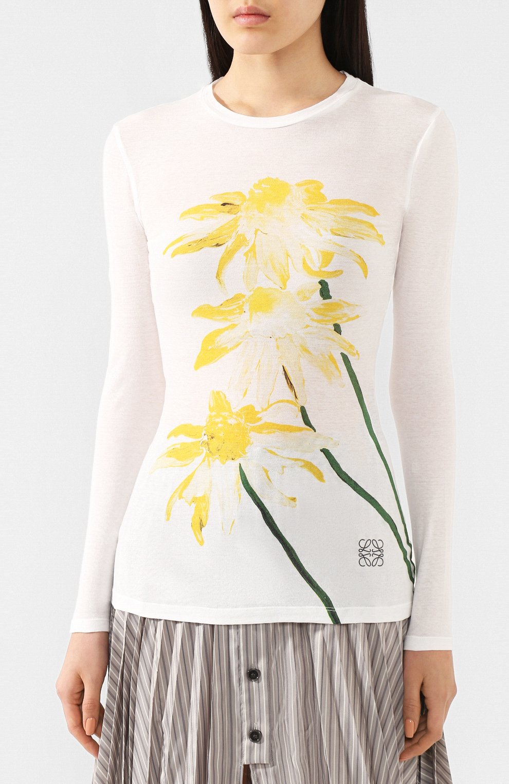 Хлопковый лонгслив LOEWE, арт. S6109621PC, фото 3