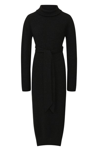 Женское платье с поясом NANUSHKA, арт. CANAAN_CHARC0AL_CASHMERE BLEND RIB