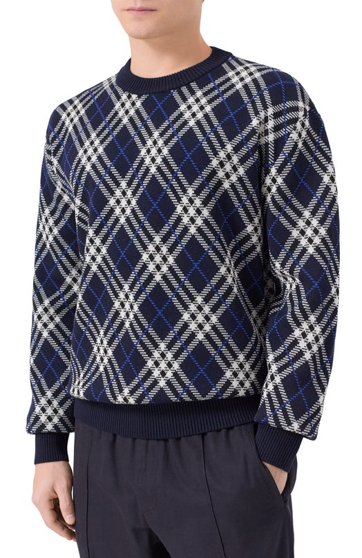 Шерстяной джемпер Burberry 8110614 Синий  8110614 Фото 3