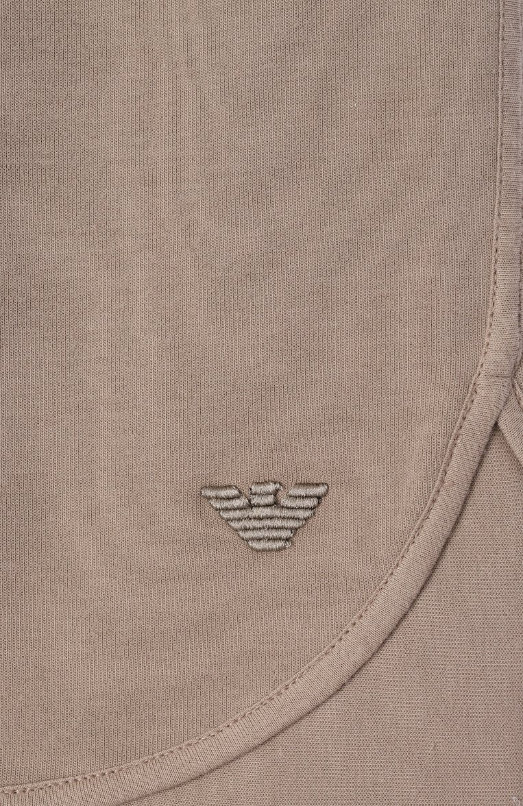 Детского комплект из футболки и шорт EMPORIO ARMANI бежевого цвета, арт. EB000169/AF13218 | Фото 7 (Рукава: Короткие; Мальчики Кросс-КТ: Костюмы-спорт; Материал внешний: Синтетический материал; Автоматизация ТО: Проставлено; Автоматизация состава: Проставлено; Ростовка одежда: 6 лет | 116 см, 13 - 15 лет | 158 см, 10 - 11 лет | 140 - 146см, 16 лет | 164 см, 5 лет | 110 см, 7 лет | 122 см, 8 лет | 128 см, 4 года | 104 см)
