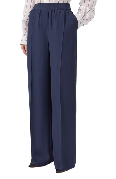 Брюки из вискозы BOSS синего цвета по цене 29350 руб., арт. 50557442, фото 3 Брюки из вискозы BOSS, арт. 50557442, фото 3