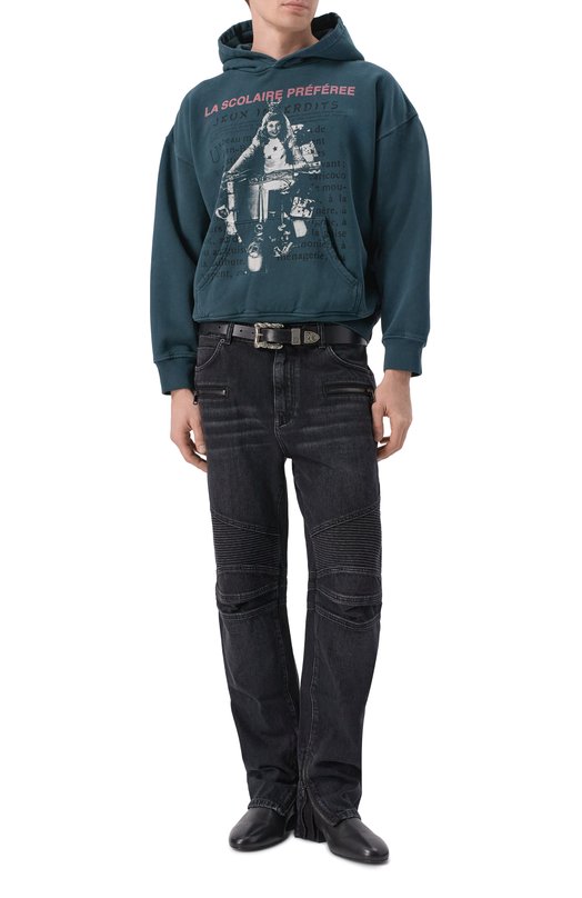 Хлопковое худи Enfants Riches Deprimes 020-487/C0TT0N Синий  020-487/C0TT0N Фото 2