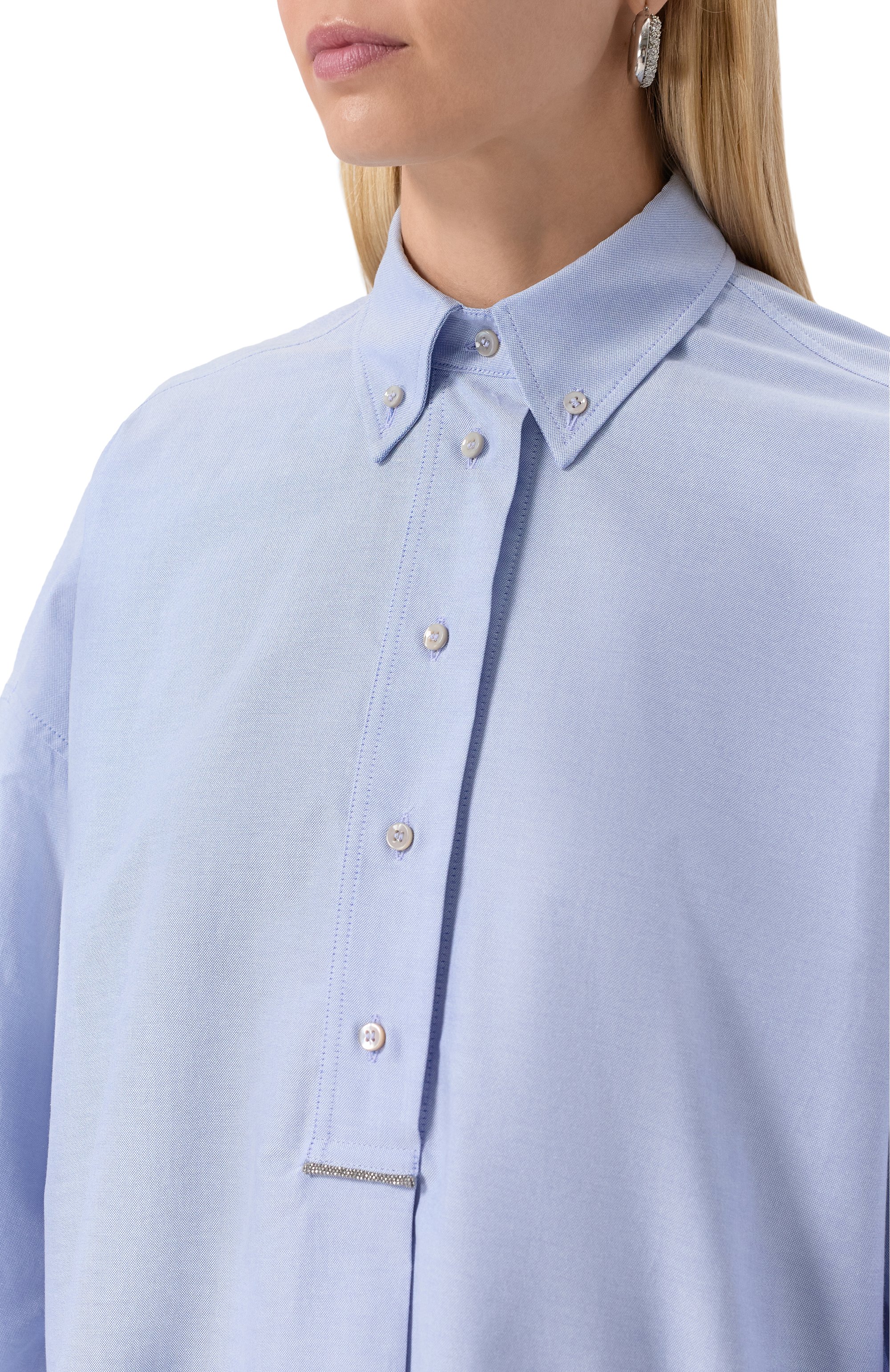 Хлопковая рубашка BRUNELLO CUCINELLI, арт. MA600RA905, фото 5