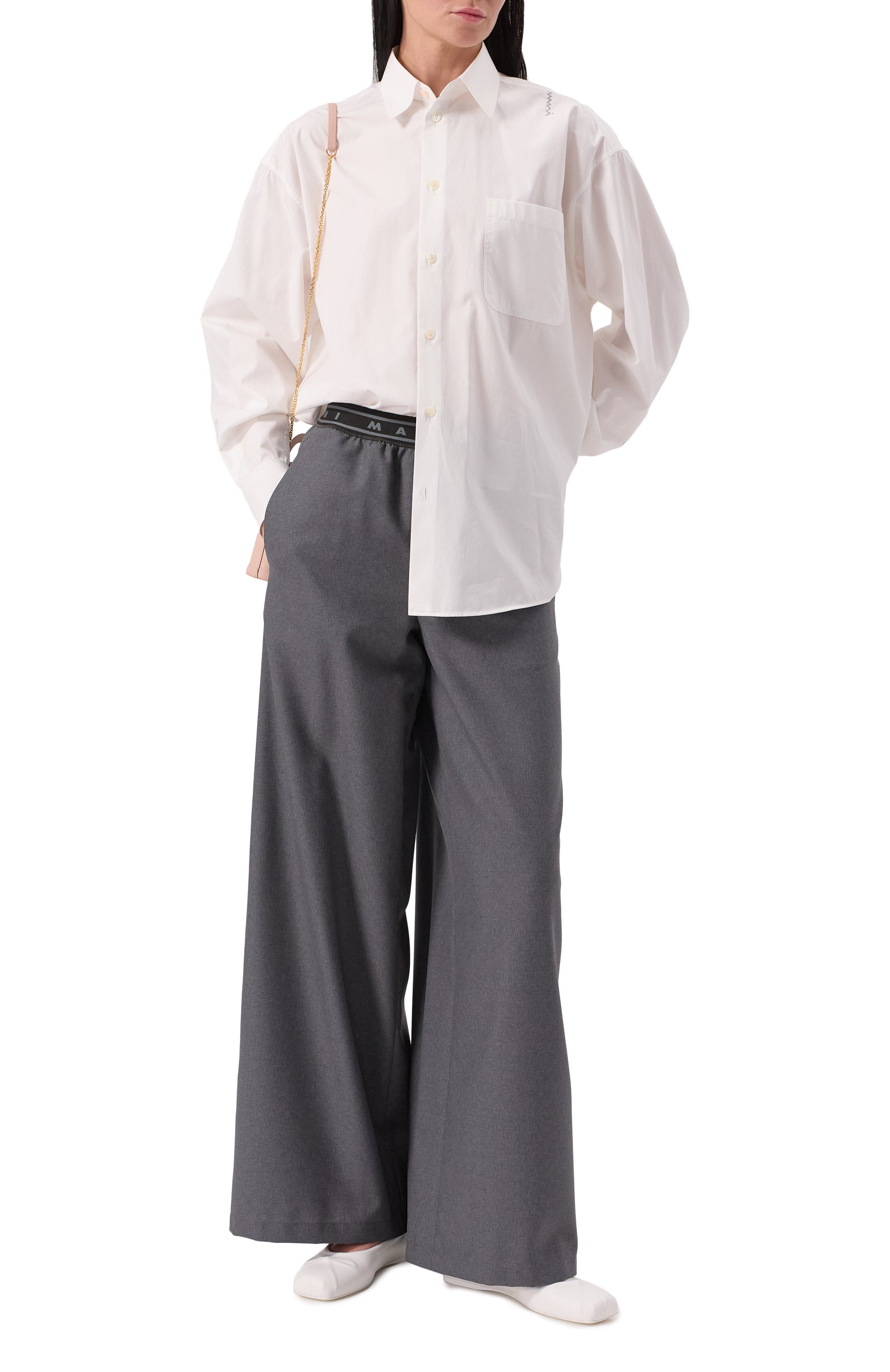 Шерстяные брюки MARNI, арт. PAMA0546SU/TW839, фото 2