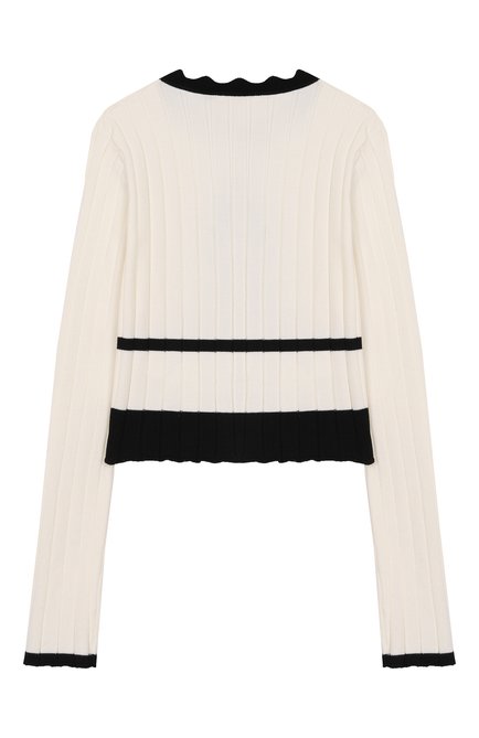 Детский кардиган из вискозы ELISABETTA FRANCHI LA MIA BAMBINA кремового цвета, арт. EFMA162C/FL060/6A-8A | Фото 2 (Материал сплава: Проставлено; Материал внешний: Вискоза; Рукава: Длинные; Драгоценные камни: Проставлено)