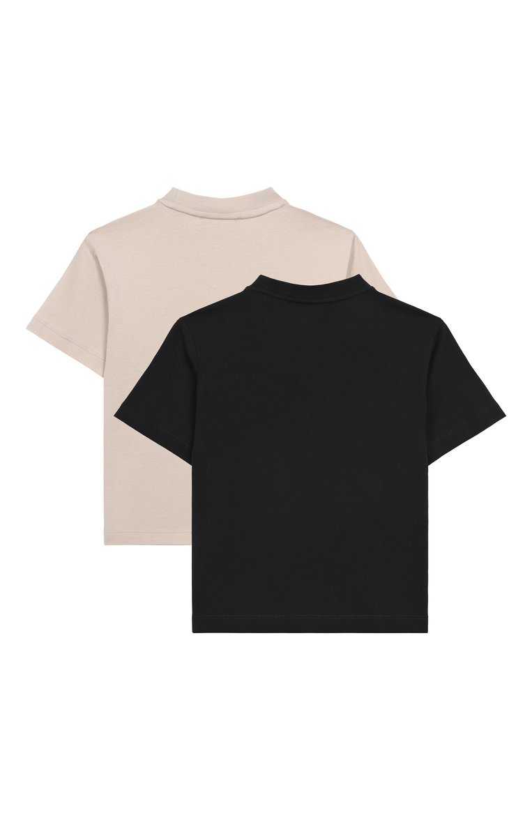 Детская комплект из двух футболок EMPORIO ARMANI разноцветного цвета, арт. EB000318/AF13913 | Фото 2 (Материал внешний: Хлопок; Рукава: Короткие; Мальчики Кросс-КТ: Футболка-одежда; Автоматизация состава: Проставлено; Автоматизация ТО: Проставлено; Ростовка одежда: 5 лет | 110 см, 13 - 15 лет | 158 см, 16 лет | 164 см, 10 - 11 лет | 140 - 146см, 4 года | 104 см, 8 лет | 128 см, 7 лет | 122 см, 6 лет | 116 см)