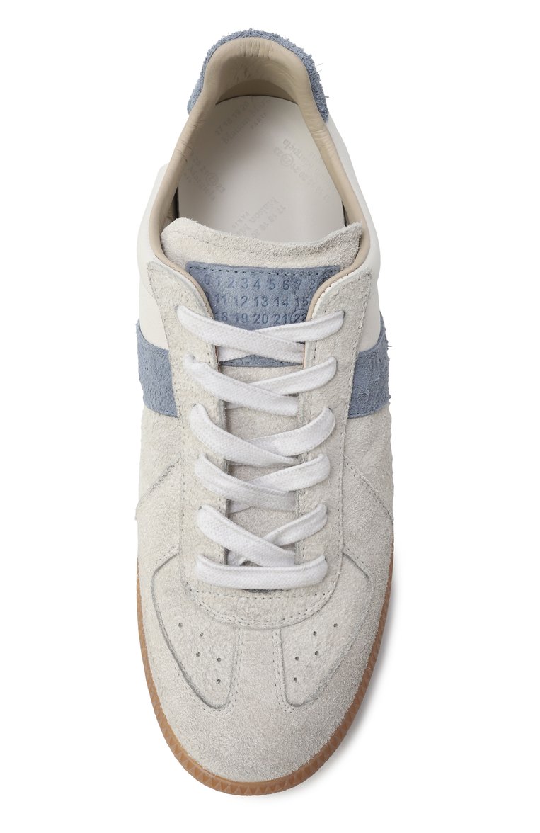 Женские кожаные кеды replica MAISON MARGIELA кремового цвета, арт. S58WS0266/P8224 | Фото 6 (Материал внешний: Натуральная кожа; Подошва: Платформа; Материал внутренний: Текстиль; Стили: Кэжуэл; Кросс-КТ: Низкие; Материал утеплителя: Без утеплителя)