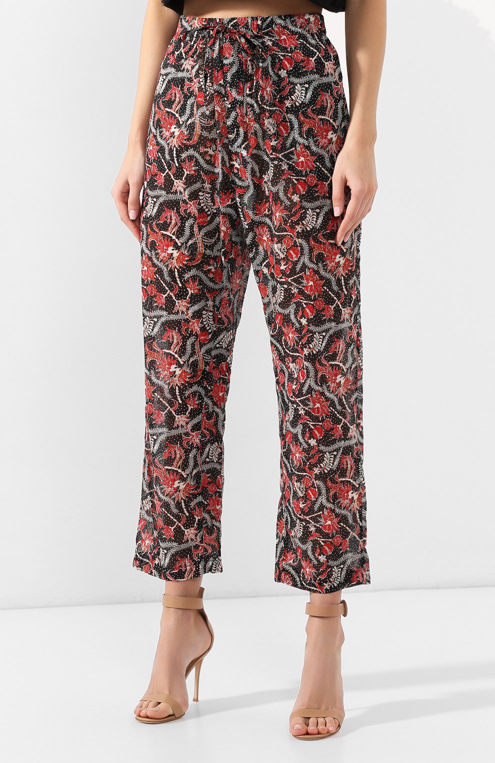 Хлопковые брюки с принтом ISABEL MARANT ETOILE, арт. PA1143-19P027E/EN0A, фото 3
