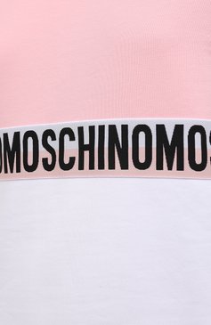 Женский хлопковый свитшот MOSCHINO розового цвета, арт. A1716/9020 | Фото 5 (Женское Кросс-КТ: Свитшот-белье; Материал сплава: Проставлено; Нос: Не проставлено; Материал внешний: Хлопок)