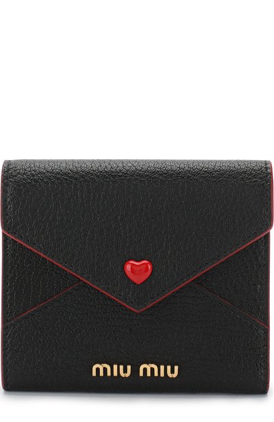 Кожаный кошелек с логотипом бренда MIU MIU, арт. 5MH014-2BC3-F0002, фото 1