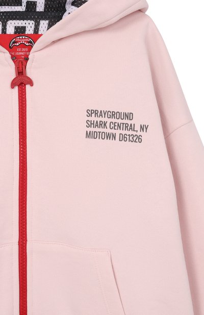 Хлопковая толстовка SPRAYGROUND, арт. SPY1385LIGHT/SHARK BASIC 0VER FULLZIP H00DIE LIGHT, фото 3