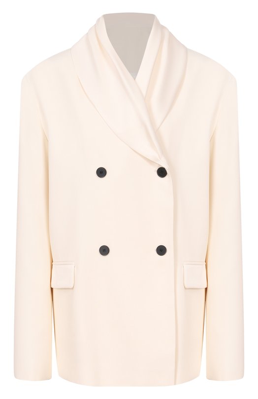 Жакет из вискозы и шерсти Loulou de Saison JIHA Кремовый JIHA
