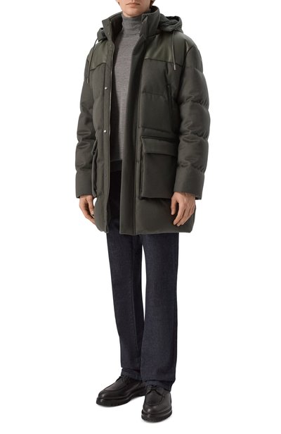 Пуховик с отделкой из норки и кожи оленя MVST, арт. M26.1MM.0M16.1/F184 CASHMERE+CERV0, фото 2