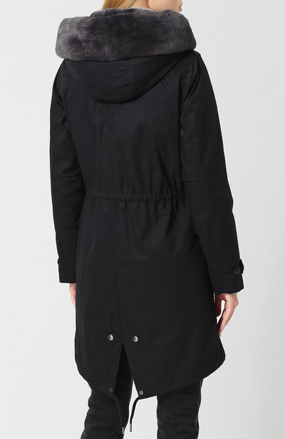 Хлопковая парка с капюшоном из меха кролика WOOLRICH, арт. WWCPS2629/LM10, фото 4